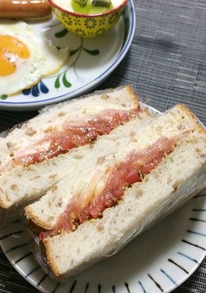 幸せ朝食♪「トマトサンド」-レシピのメイン写真