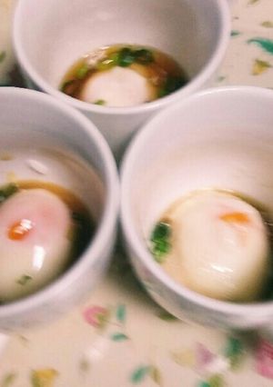 レンジで！和風ポーチドエッグ(^q^)-レシピのメイン写真