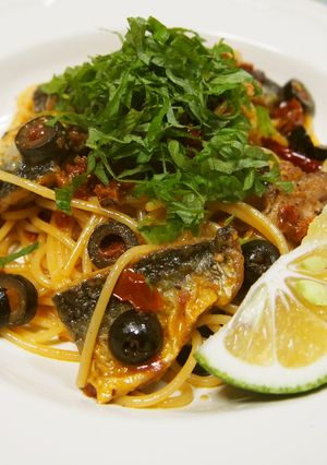 秋刀魚とドライトマト☆パスタ-レシピのメイン写真