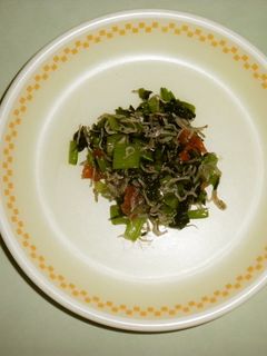 小松菜の梅じゃこ炒め ♪大和市学校給食-レシピのメイン写真