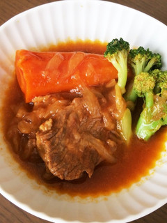 トンカツ用豚肉で、トマトソース煮込み☆-レシピのメイン写真