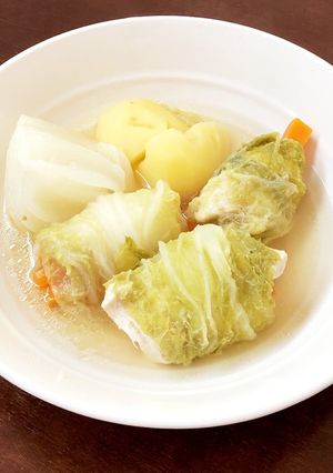 鶏むねと白菜でロールキャベツ風スープ-レシピのメイン写真