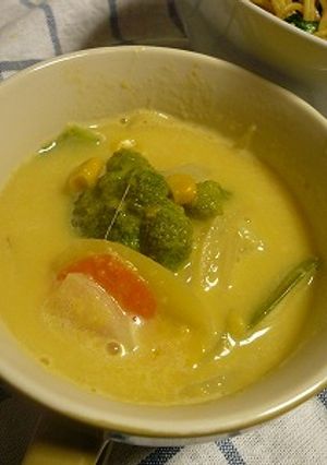 コーンクリーム缶で簡単スープ！-レシピのメイン写真