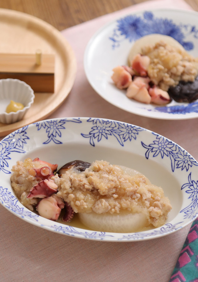 大根とたこのおでん風そぼろみぞれ煮-レシピのメイン写真