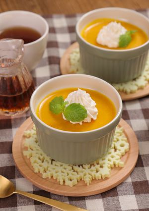 レンジで簡単♪ヘルシーかぼちゃ豆腐プリン-レシピのメイン写真