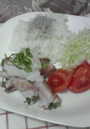 豚肉のインゲン巻きプレート（和風）-レシピのメイン写真