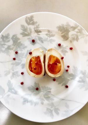 味付半熟玉子とピンクペッパーのオードブル-レシピのメイン写真