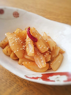 箸が止まらない!れんこんのお酢きんぴら-レシピのメイン写真