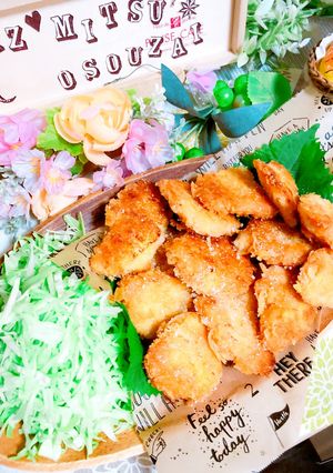 ピリッとチリ味♪むね肉でチキンカツ♡-レシピのメイン写真