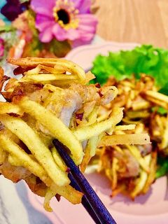 カリジュワッ♡さつま芋と豚肉の唐揚げ-レシピのメイン写真