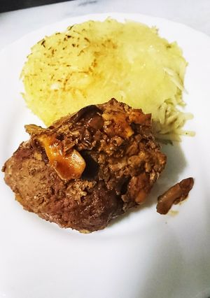 冷凍卵入り煮込みハンバーグ-レシピのメイン写真