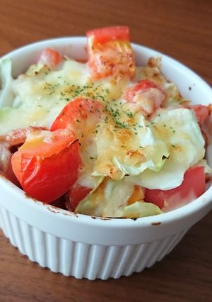 トマトの味噌チーズパングラタン-レシピのメイン写真