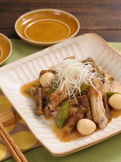 手羽中とごぼうのコク旨さっぱり梅煮♪-レシピのメイン写真