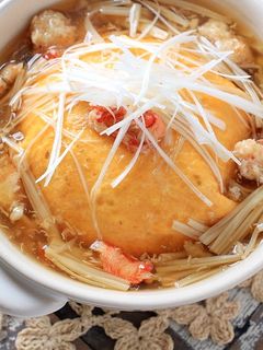 まんまる「カニ玉あんかけ炒飯」-レシピのメイン写真
