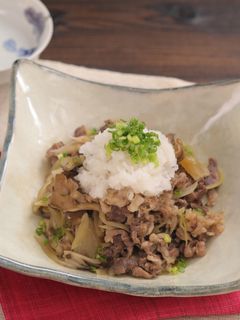 舞茸と牛肉のレンジ蒸しさっぱりおろし和え-レシピのメイン写真