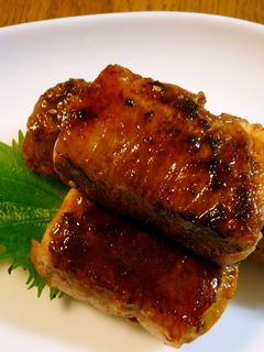 豆腐の豚肉巻き☆焼肉のたれで簡単照り焼き-レシピのメイン写真