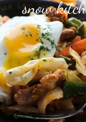 豚キャベツのコチュジャン炒め丼-レシピのメイン写真