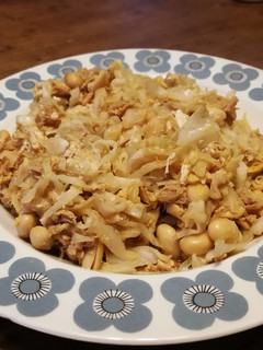 タンパク質豊富なツナと大豆のキャベツ炒め-レシピのメイン写真