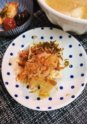 ちりめん山椒ふりかけのせやっこ-レシピのメイン写真