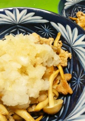 ＊豚コマとしめじ炒めおろし添え＊-レシピのメイン写真
