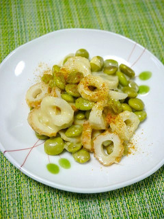 レンジで簡単!だだちゃ豆竹輪チーズ-レシピのメイン写真
