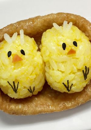 寿司型でオープンいなり(ヒヨコちゃん)-レシピのメイン写真