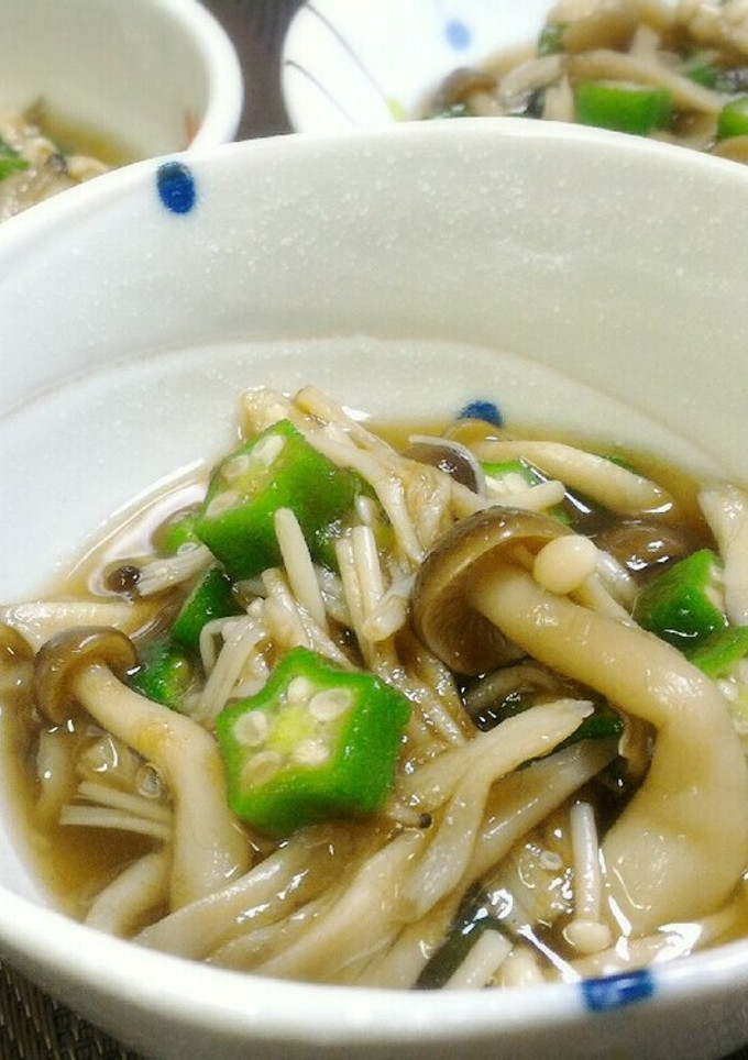 とろろ昆布とオクラのおばんざい風キノコ煮-レシピのメイン写真