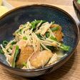 鶏肉えのきほうれん草のバター醤油