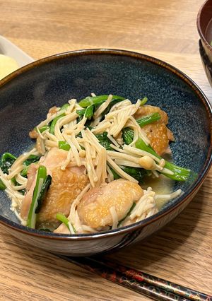 鶏肉えのきほうれん草のバター醤油-レシピのメイン写真