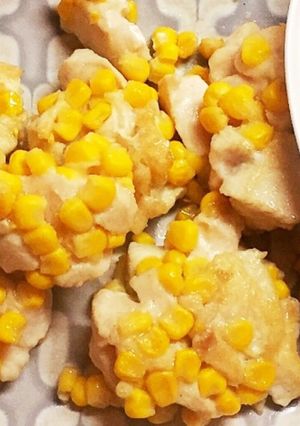 鶏胸コーン丸め焼き オニオンソース-レシピのメイン写真