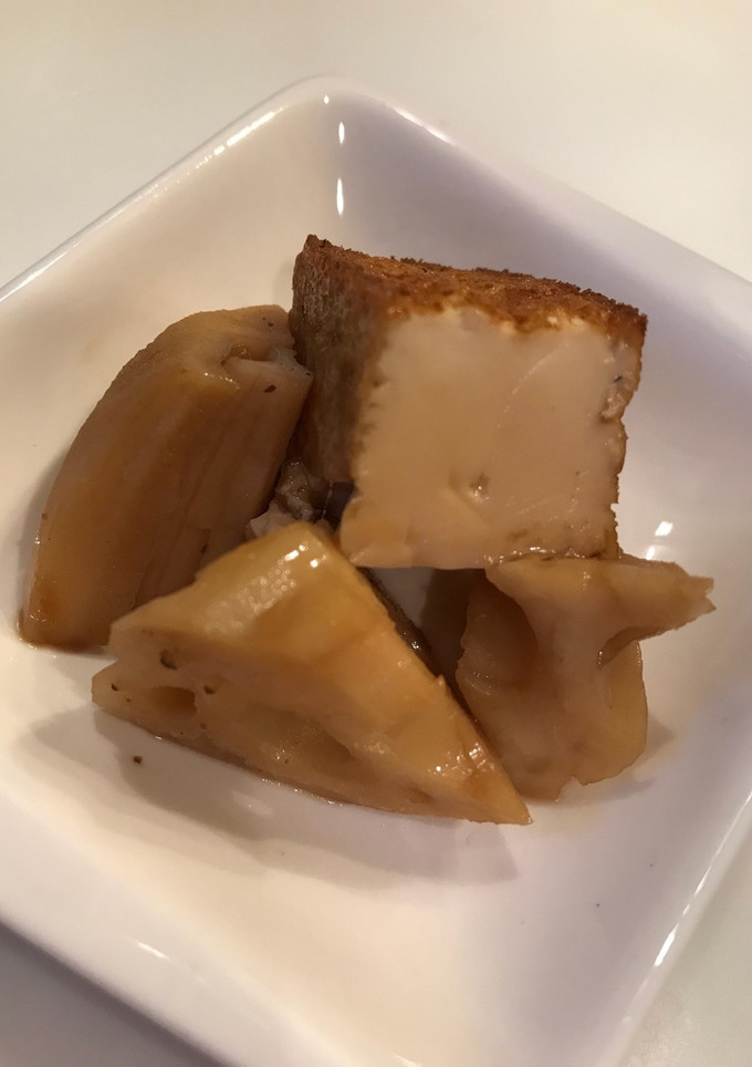 朝10分で出来る副菜蓮根と厚揚のつゆ煮-レシピのメイン写真