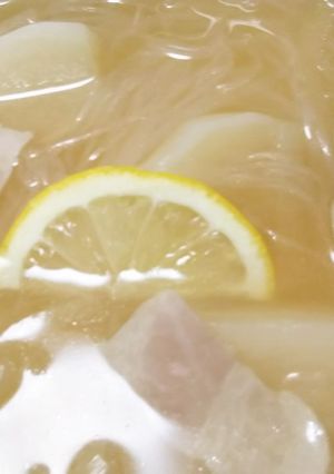 電子レンジでかぶとベーコンのレモンスープ-レシピのメイン写真