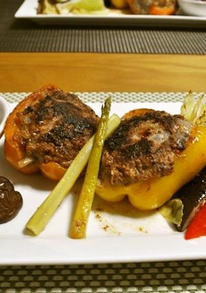 パプリカの肉詰めレモンペパー風味-レシピのメイン写真