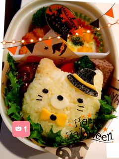 ハロウィンキャラ弁★すみっコぐらしねこ-レシピのメイン写真