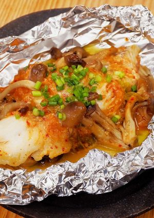鱈とキムチのピリ辛味噌ホイル焼き-レシピのメイン写真