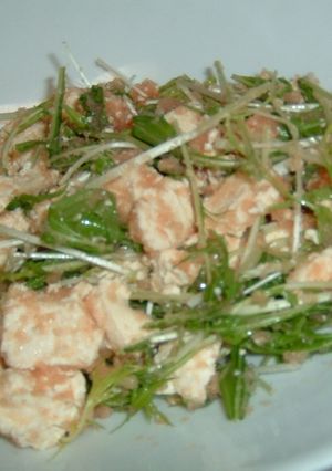 明太水菜豆腐-レシピのメイン写真