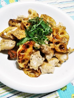 豚肉とれんこんのドレッシング炒め-レシピのメイン写真