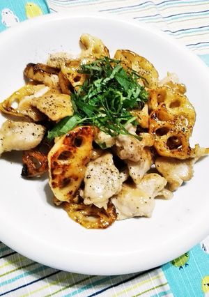 豚肉とれんこんのドレッシング炒め-レシピのメイン写真