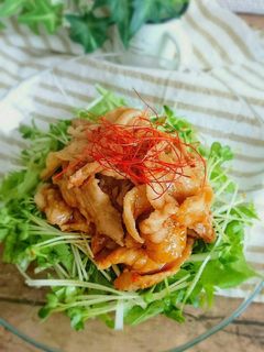 絶対美味しい♡うま辛っ豚肉のおかずサラダ-レシピのメイン写真