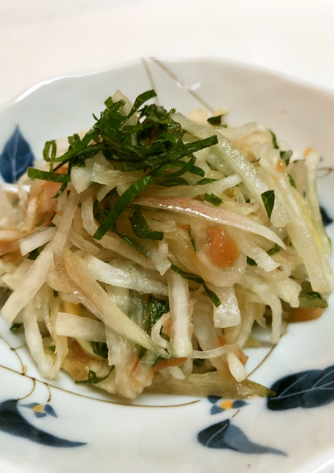 大根とみょうがの梅肉和え【JA北越後】-レシピのメイン写真