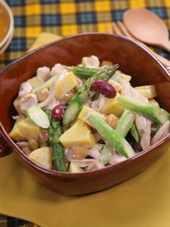 ささみとお豆の柚子胡椒マヨサラダ-レシピのメイン写真