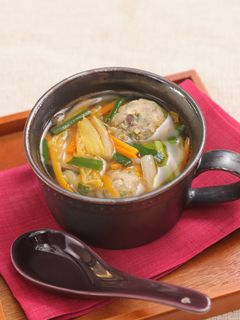 たっぷり野菜♪にら団子の中華スープ-レシピのメイン写真