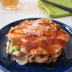 รูปของ おから&餅入りで大満足！お好み焼き風