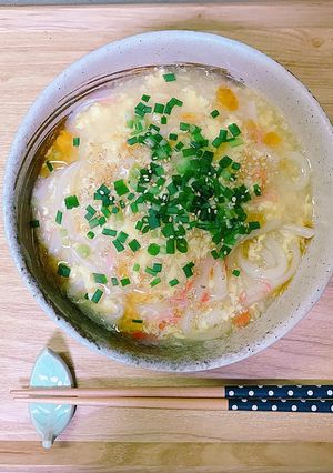 パパッと!白だしカニ玉あんかけうどん-レシピのメイン写真