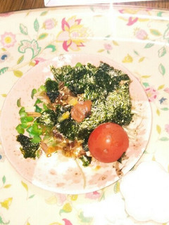 カイワレ大根を海苔と鰹節で(^q^)-レシピのメイン写真