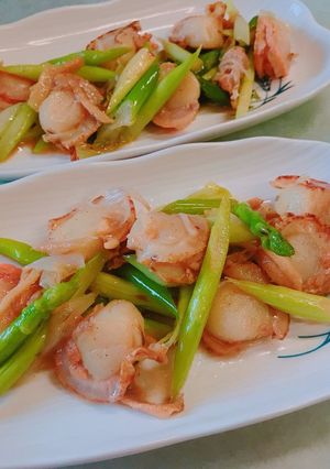 簡単！帆立とアスパラの中華炒め-レシピのメイン写真