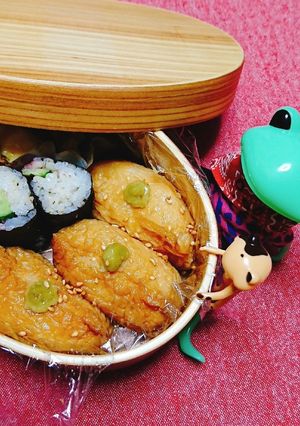 ツ～ンと美味しい『お稲荷さんの山葵のせ』-レシピのメイン写真