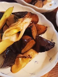 長ネギと茄子の蜂蜜炒め-レシピのメイン写真