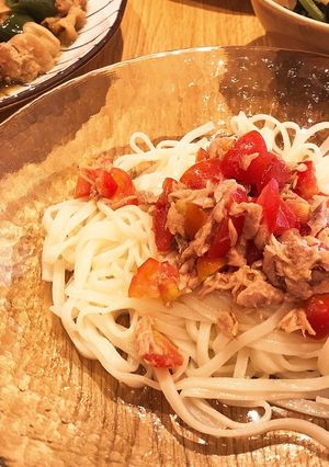 トマトとシーチキンの冷やしうどん-レシピのメイン写真