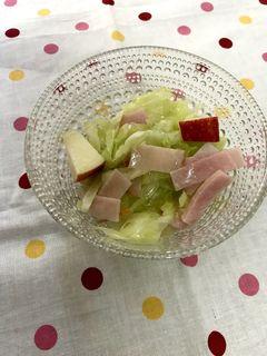キャベツとハムのさっぱりサラダ♪-レシピのメイン写真